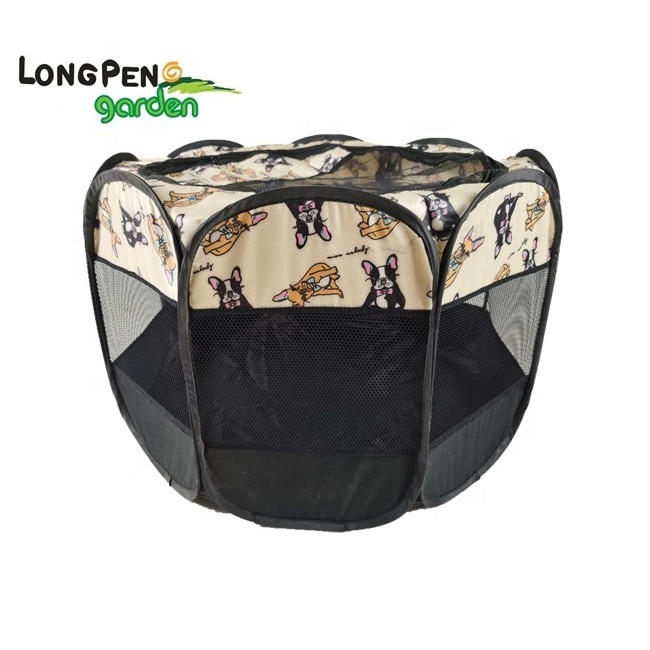 Animal Playpen Breathable Pet Cage Tent Pop-Up Exercise Fence Transparent Yard Fences Folding Play Pen for Guinea Pig, Rabbits