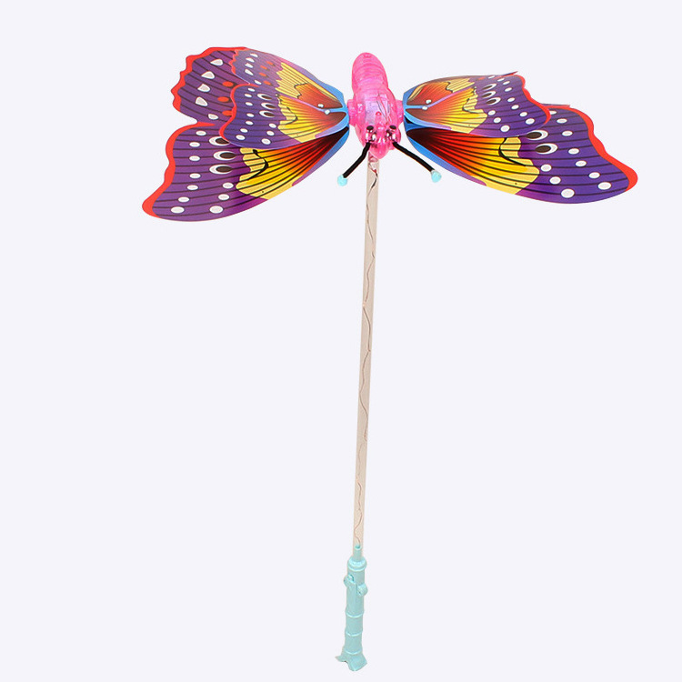 Novelty Toy Electric Music Butterfly Holding Magic Wand Children's Glowing Toy Stick