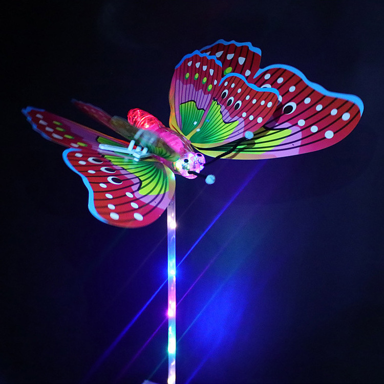 Novelty Toy Electric Music Butterfly Holding Magic Wand Children's Glowing Toy Stick