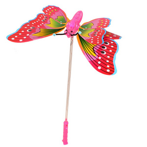 Novelty Toy Electric Music Butterfly Holding Magic Wand Children's Glowing Toy Stick