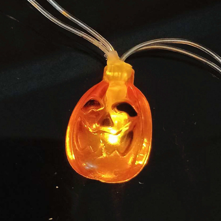 New product halloween pumpkin lantern string LED battery box flashlight ghost festival halloween bar decoration lantern