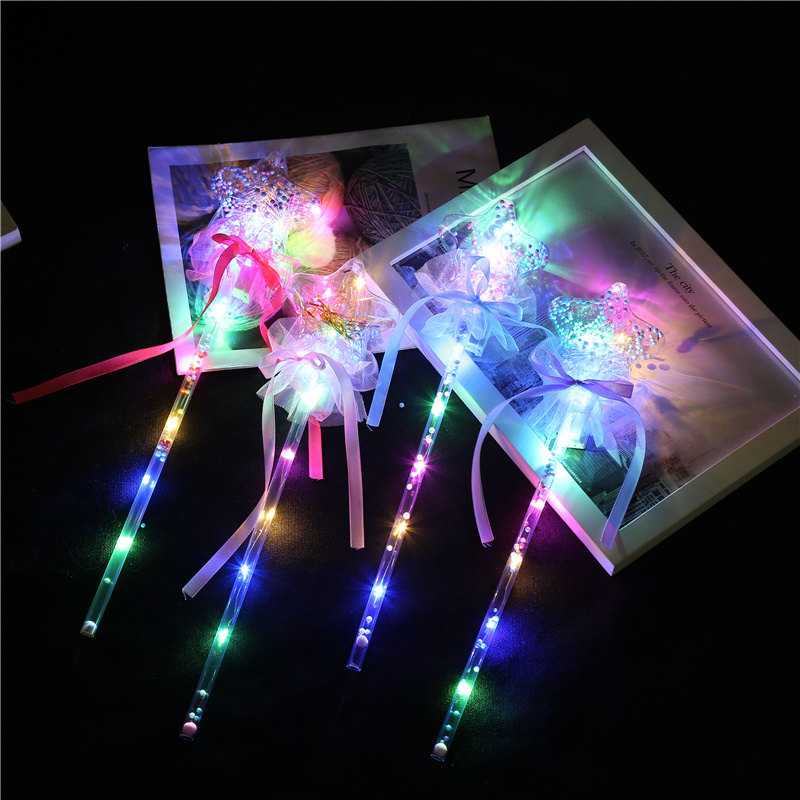 10 lights led toys luminous flashing  magic wand ball transparent mini glow stick