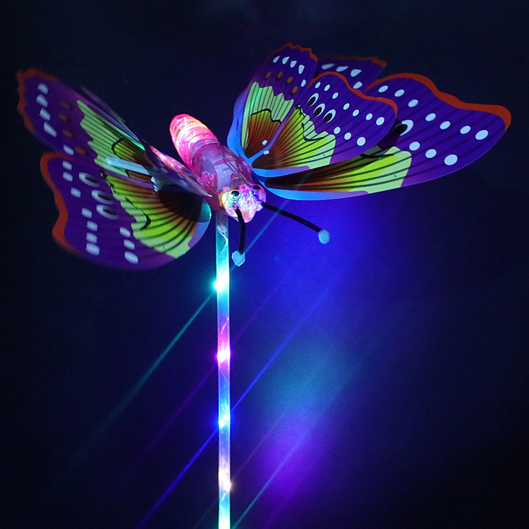 Novelty Toy Electric Music Butterfly Holding Magic Wand Children's Glowing Toy Stick