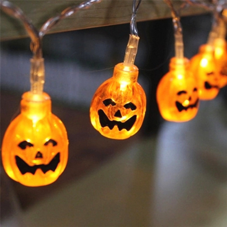 New product halloween pumpkin lantern string LED battery box flashlight ghost festival halloween bar decoration lantern