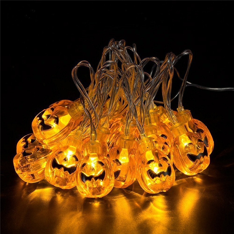 New product halloween pumpkin lantern string LED battery box flashlight ghost festival halloween bar decoration lantern