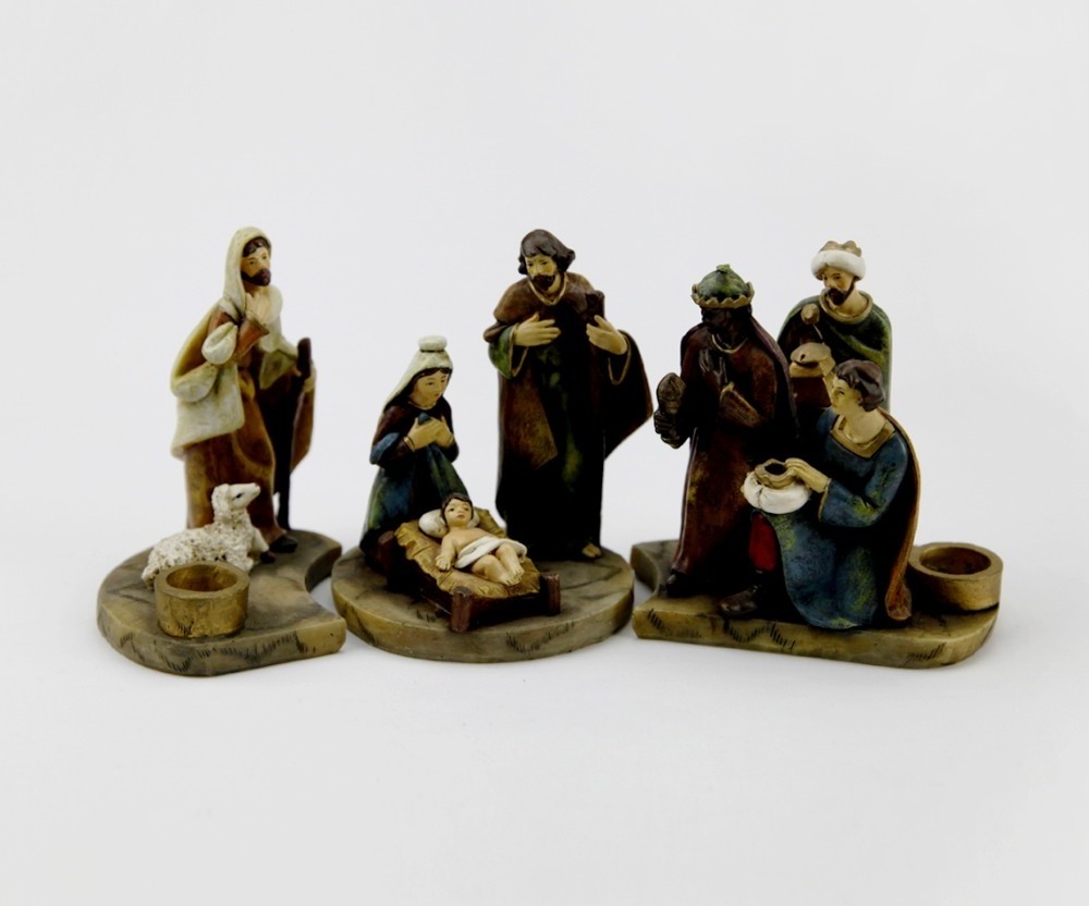 Resin Religious Holy Family Christmas Nativity Set Statue Wholesale