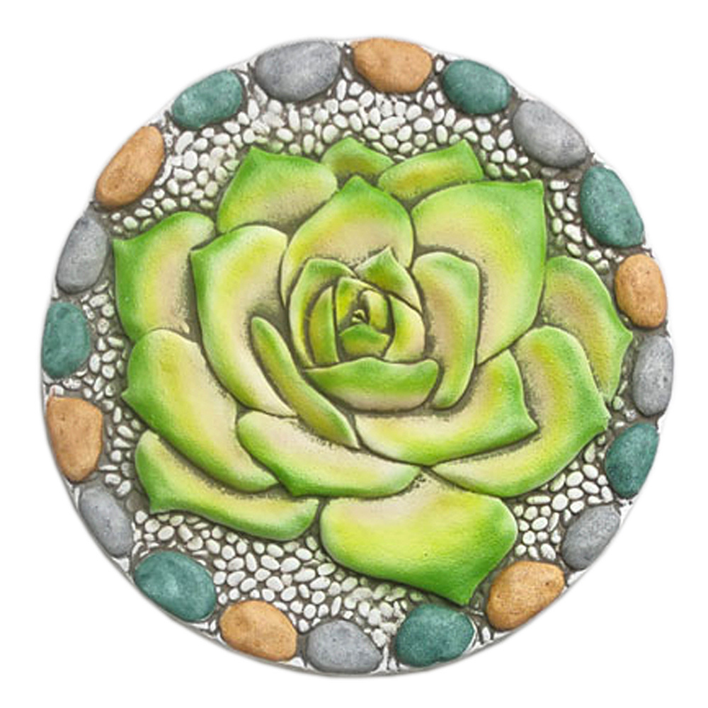 Love My Garden Cement Sunflowers Stepping Stone Multi-Color Accents