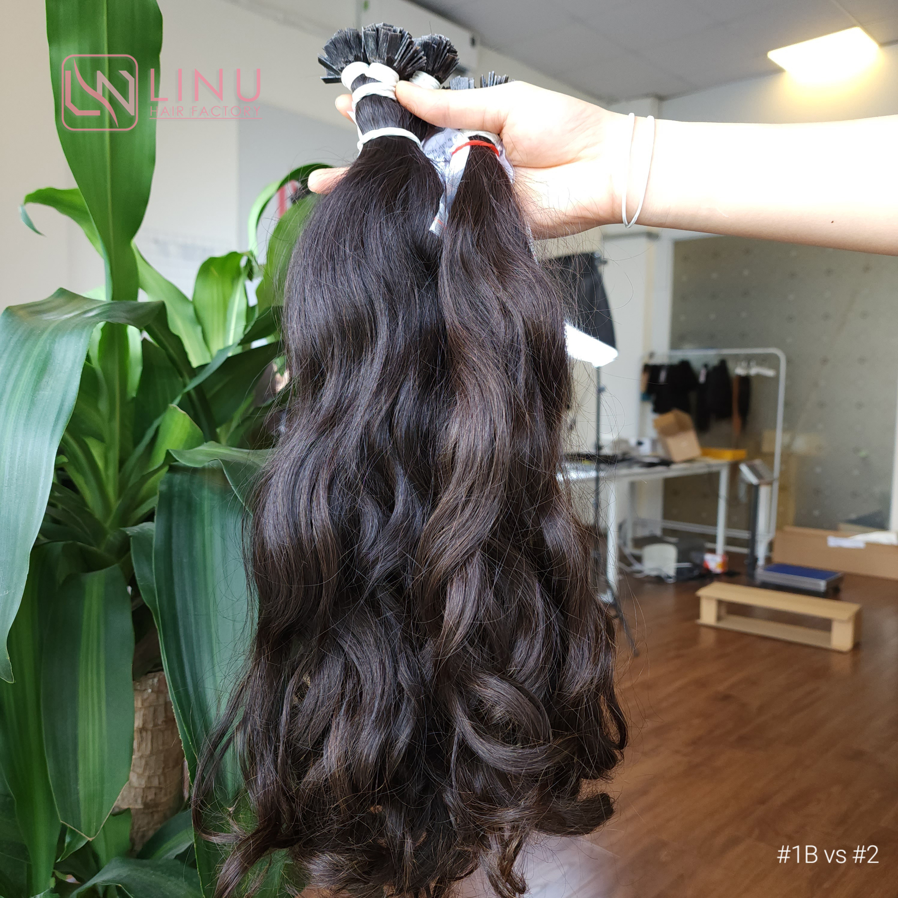 Vietnamese Double Drawn Italian Keratin Flat Tip Hair Extensions Virgin Keratin Human Hair Extension