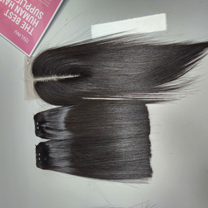 Hot Sale Bonestraight Super Double Drawn Natural Color Bundle Remy Human Hair from Vietnamese Hair Supplier At Wholesale Price