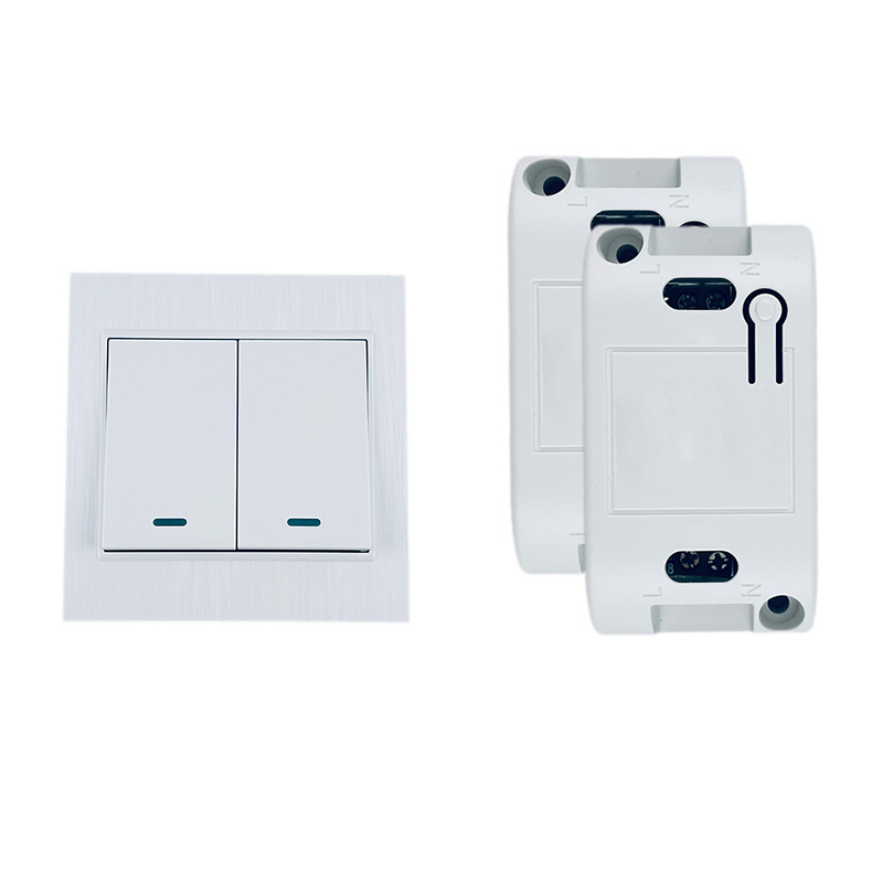 Long Distance Wireless Remote power switch 230v Wifi RF 315MHz Light Switch 2 Gang photocell Switch