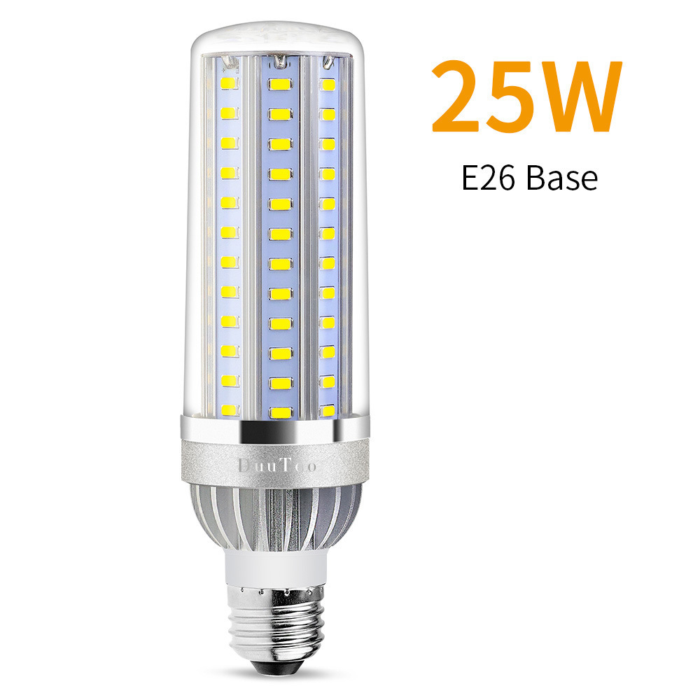 High Power LED Corn Light E27 LED Lamp 25W 35W 50W Candle Bulb 110V E26 LED Bulb Aluminum Fan Cooling No Flicker Light 2835