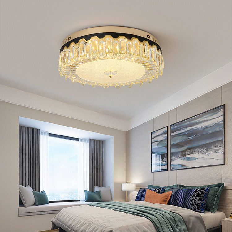 Crystal Chandelier Flush Mount Ceiling Light for Bedroom Hallway Bar Kitchen Bathroom Ceiling Lamps