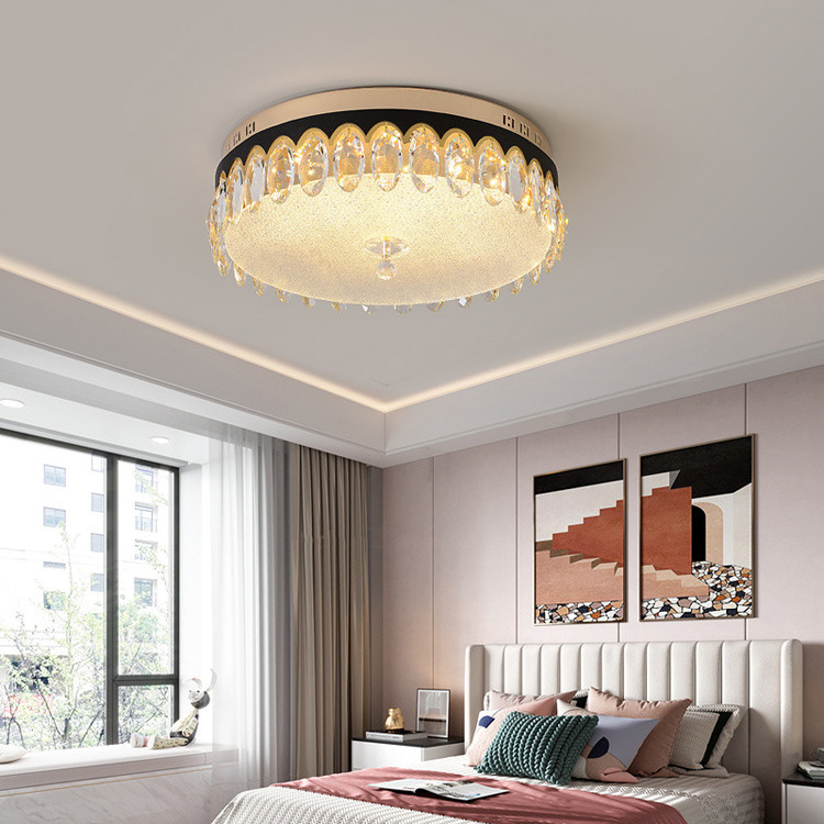 Crystal Chandelier Flush Mount Ceiling Light for Bedroom Hallway Bar Kitchen Bathroom Ceiling Lamps