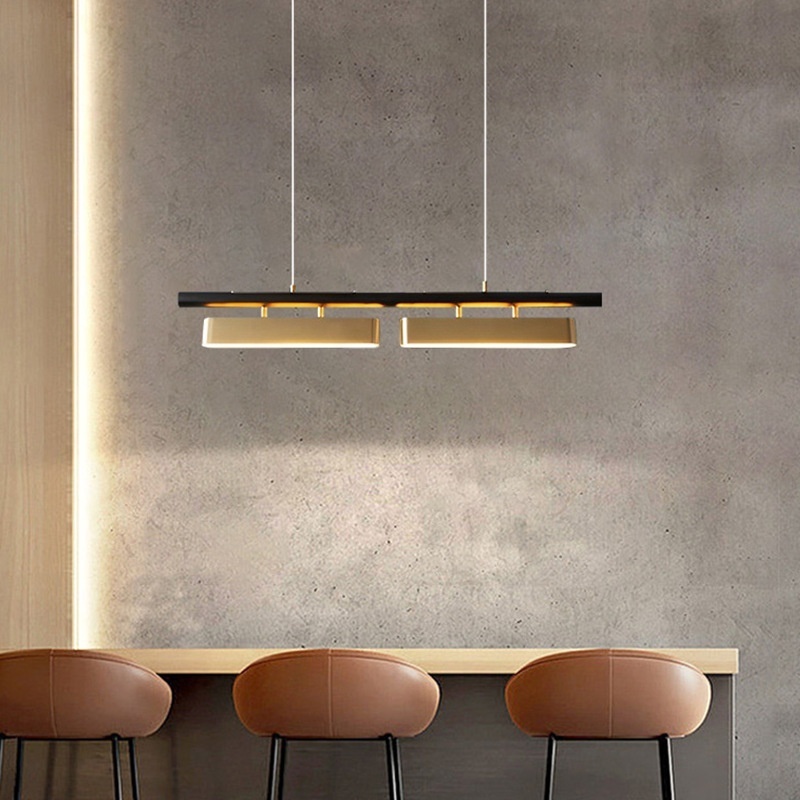 Modern Simple Black Gold Hanging Lamp Kitchen Island Dining Table Light Nordic Restaurant Chandeliers for Restaurant