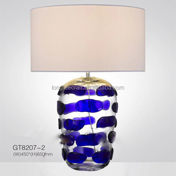 High-end Luxury Murano Glass Table Lights Purple Red Night Light Desk Lamps LED Table Lamp