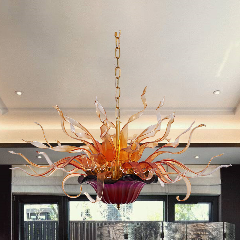 Longree Elegant Chandeliers Bedroom Furniture LED Lights Blown Glass Chandelier Lamps Home Indoor Lighting Kitchen Fixture