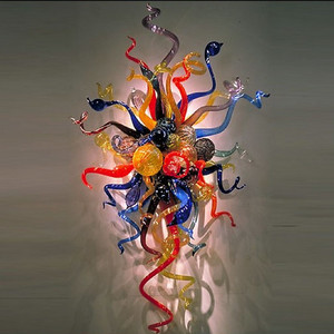 Hot Sale Modern Wall Mounted Flower Light Handblown Art Glass Contemporary Murano Glass Wall Sconce  LED Wall Lamp