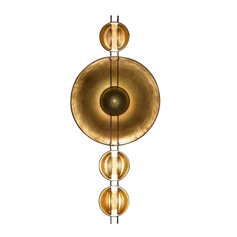 New Style 12W Round LED Wall Lamp Living Room Bedside Stairs Aisle Wall Sconce Gold Art Design Hotel Corner Wall Light