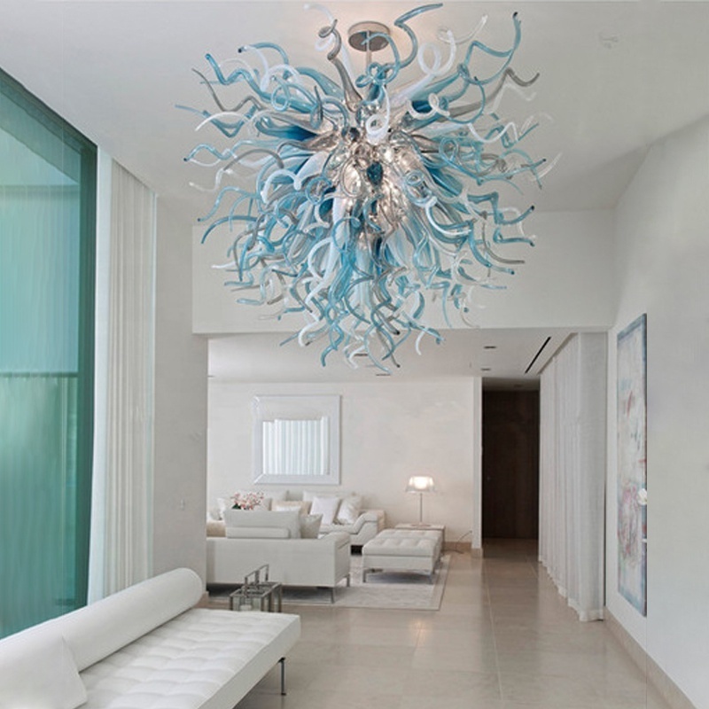 Modern Custom Made Murano Chandelier Lighting LED Hand Blown Glass Chandeliers for Indoor Home Decoration