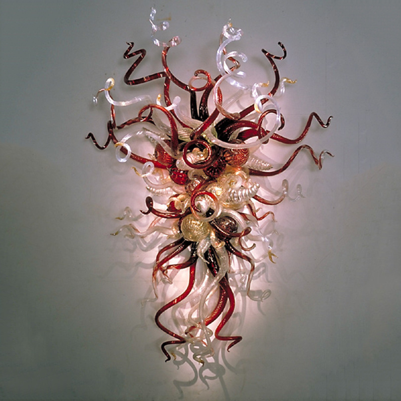 Unique Design Multicolor Murano Glass Flower LED Wall Sconce