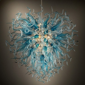 Modern Custom Made Murano Chandelier Lighting LED Hand Blown Glass Chandeliers for Indoor Home Decoration