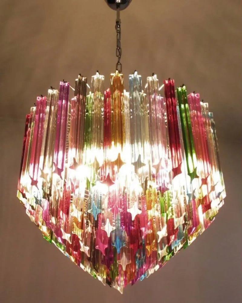 Modern Murano glass Chandelier Multicolor Round Hanging Classic Pendant Ceiling Chandelier Lighting Fixture for Dining Room