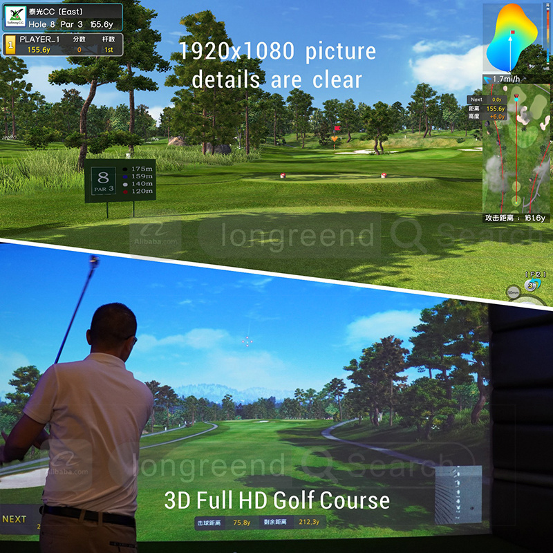 LONGREEND home use or office for Improving golf Skill Indoor golf exerciser 3D golf simulator trainer