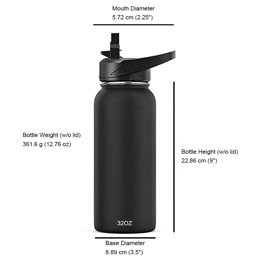 Free sample 32 oz reusable beverage Sports water bottle double insulated stainless steel water bottle with custom logo