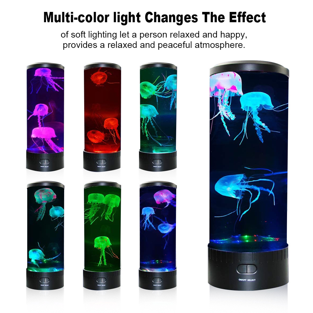 Factory Wholesale Hot Sales Night Light Color Changing Mood led fantasy remote control jellyfish lamp