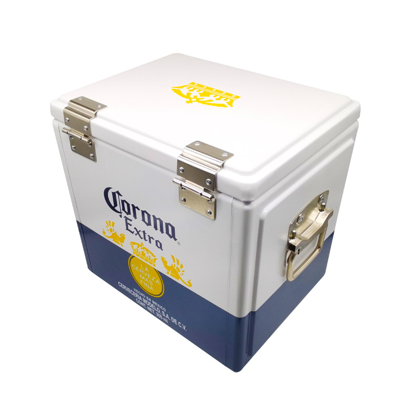 portable corona logo branding beer bar restaurant ice chest table retro cooler box