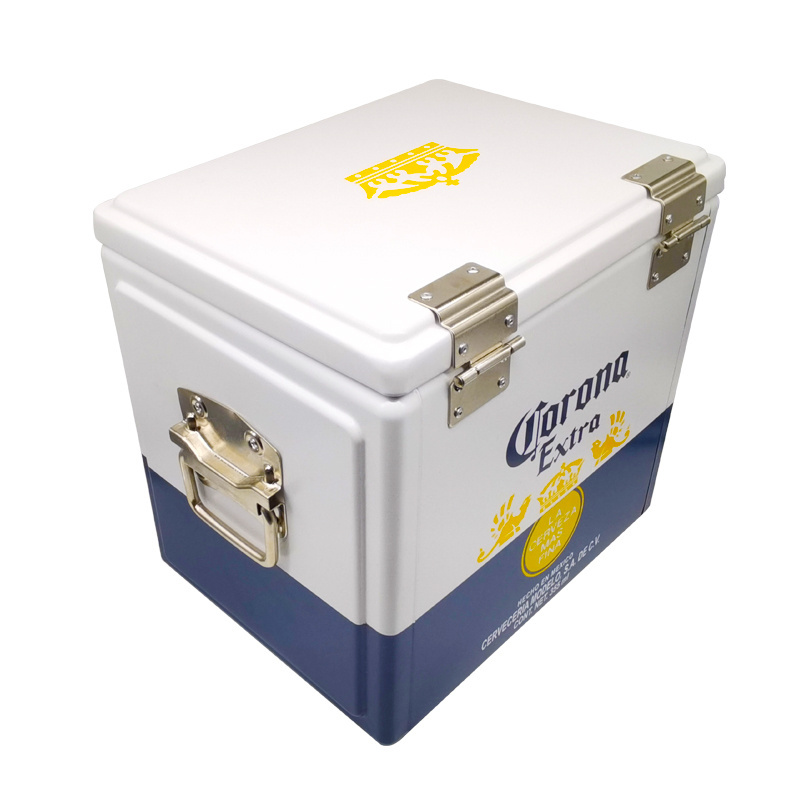 portable corona logo branding beer bar restaurant ice chest table retro cooler box