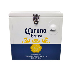 portable corona logo branding beer bar restaurant ice chest table retro cooler box