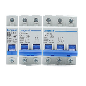 DZ47-63 1p 2P 3P 4P Din Rail Mini MCB 6A 10A 16A 20A 16A 10A 32A 25A 40A 63A AC Miniature Circuit Breaker With CE Certificate