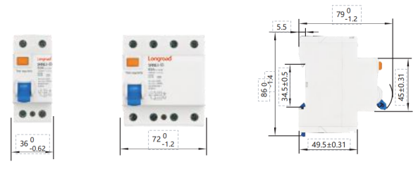 RCD Differential switches 2P 4P magnetic RCCB ELCB type A type AC electromagnetic Residual Current Circuit Breaker