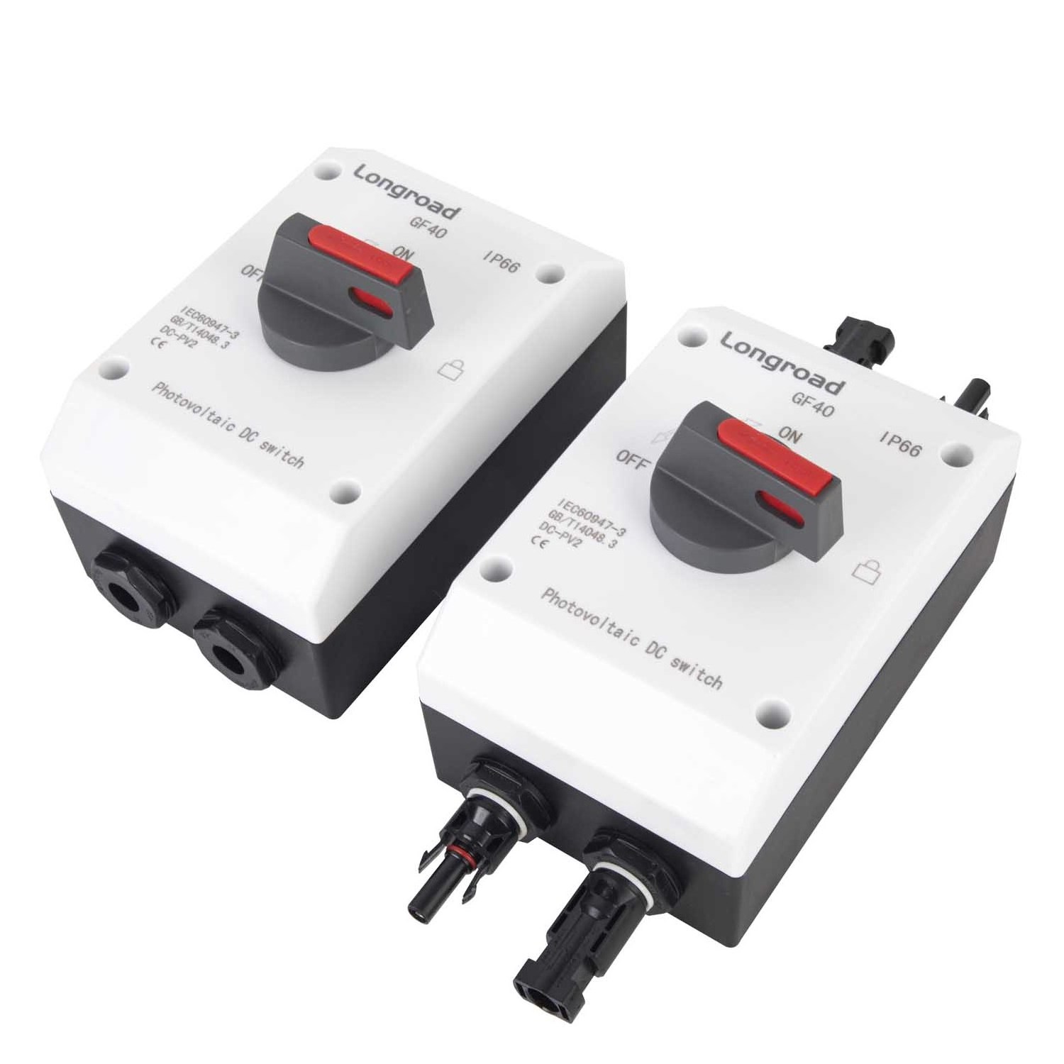 IP66 waterproof DC 1200V 16A 25A 32A 63A isolator isolation disconnect switch with solar connector TUV certificate