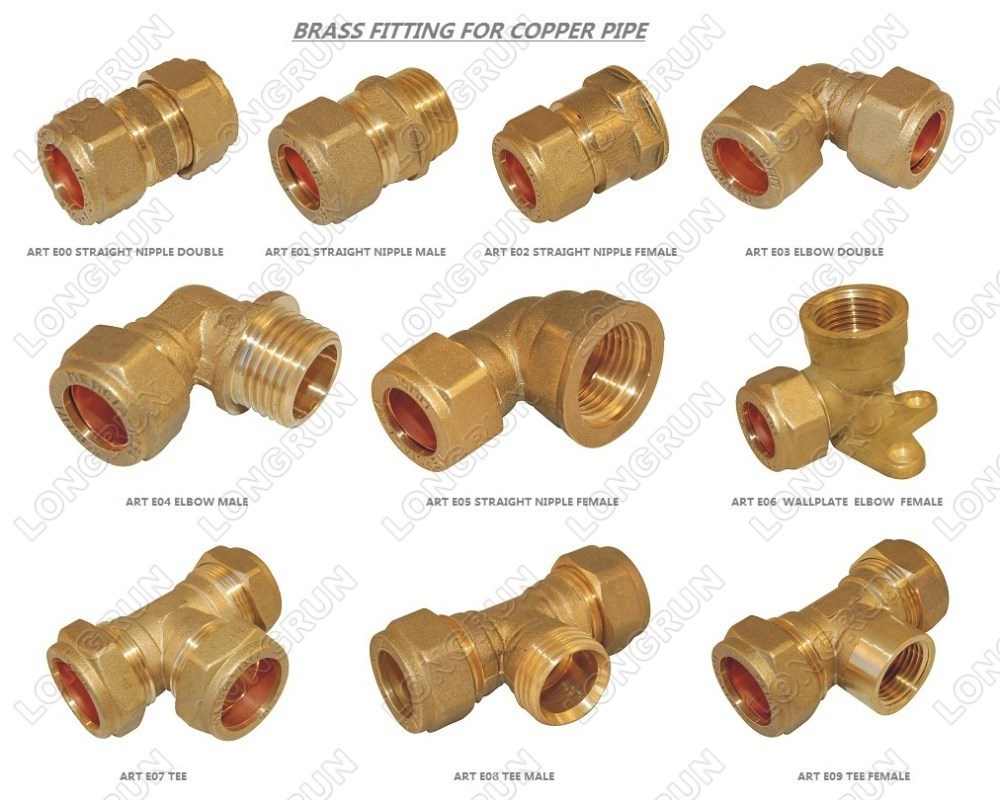 Hot Selling Product Longrun E07 High Quality T Sharp Brass Pipe Fitting Pex Pipe Fitting