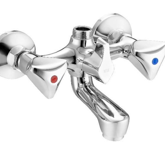 Custom Made 2 Holes Bath Faucet Hot And Cold Water Zinc Bath Tub Shower Mixer Tap