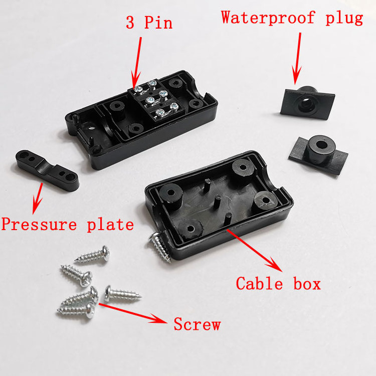 Outdoor Small Waterproof Cable Junction Box IP54 Waterproof Junction Box M656 Dustproof and Waterproof Cable Junction Box Black