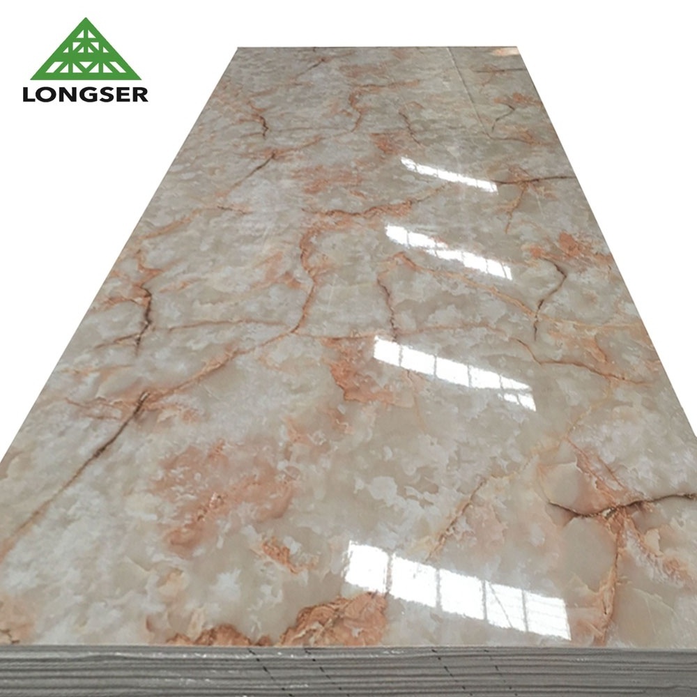 High Glossy 3.0mm 3.5mm Decorative Wall Panels PVC Marble Sheet UV Board