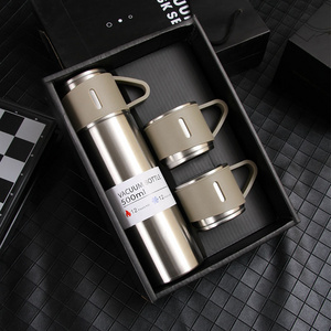 Wholesale Vacuum Flask Bottle Water Tumbler Double Wall Stainless Steel Cup Water Bottle Thermos Business Gift Set