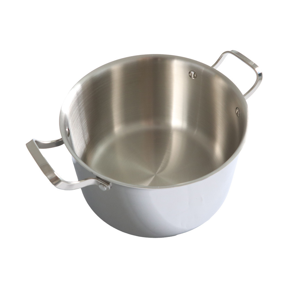 High Quality 201 Stainless Steel Pan Frying Pan Steel Pot Stainless Pot Set With Glass Lid Stainless Steel Pot Set Cookware