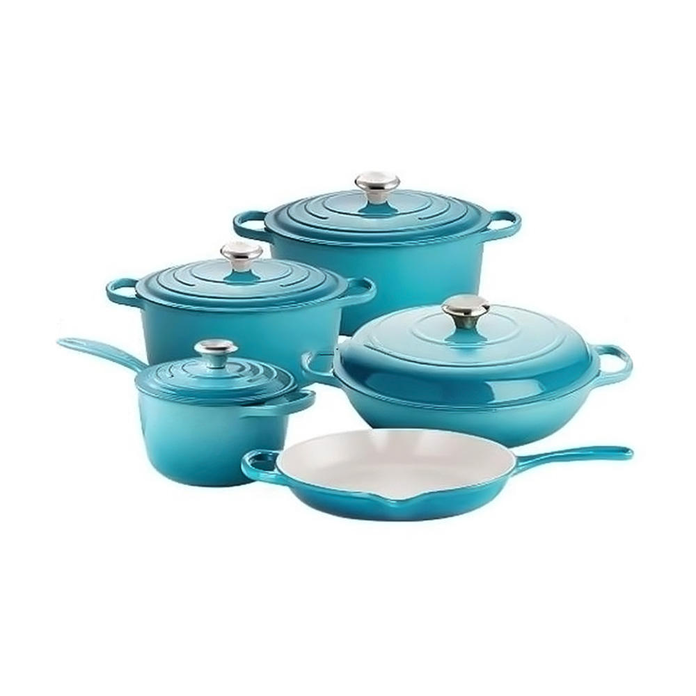 Cast Iron Cookware Set Hot Selling Frying Pan Enamel Cookware Sets Pots And Pans Kitchen 12pcs Iron Pan Pot Sets Non Stick