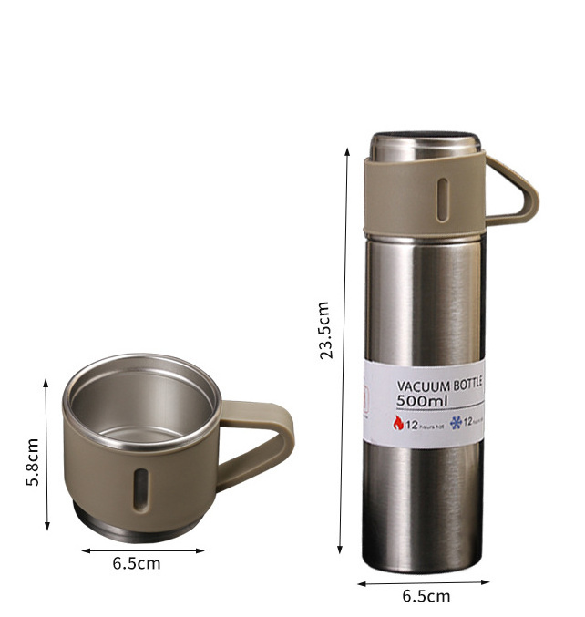 Wholesale Vacuum Flask Bottle Water Tumbler Double Wall Stainless Steel Cup Water Bottle Thermos Business Gift Set