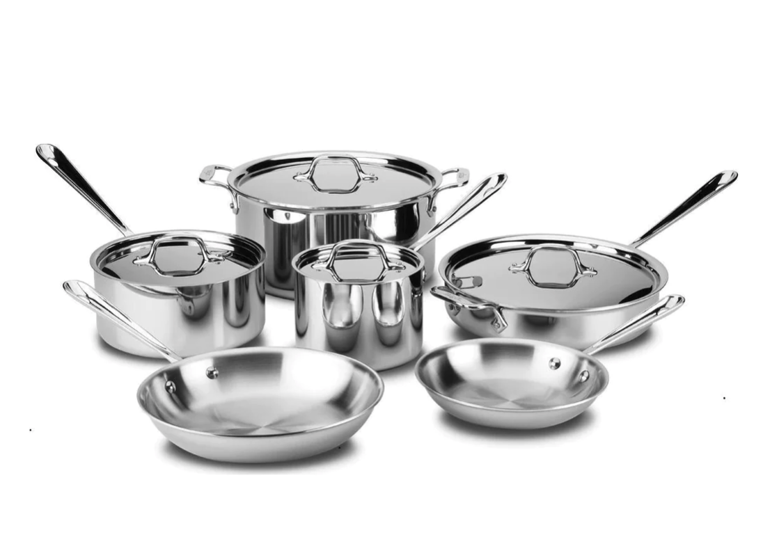 High Quality 201 Stainless Steel Pan Frying Pan Steel Pot Stainless Pot Set With Glass Lid Stainless Steel Pot Set Cookware