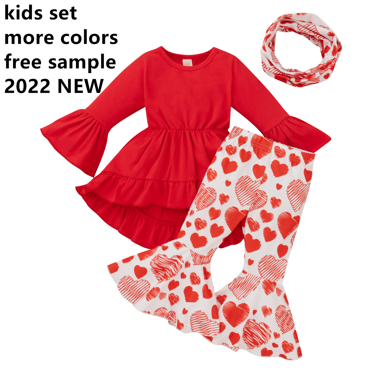 Free sample Free sample wholesale Summer clothes China Wholesale Market Korean Kids Wear Summer Teen Girl Clothing Set