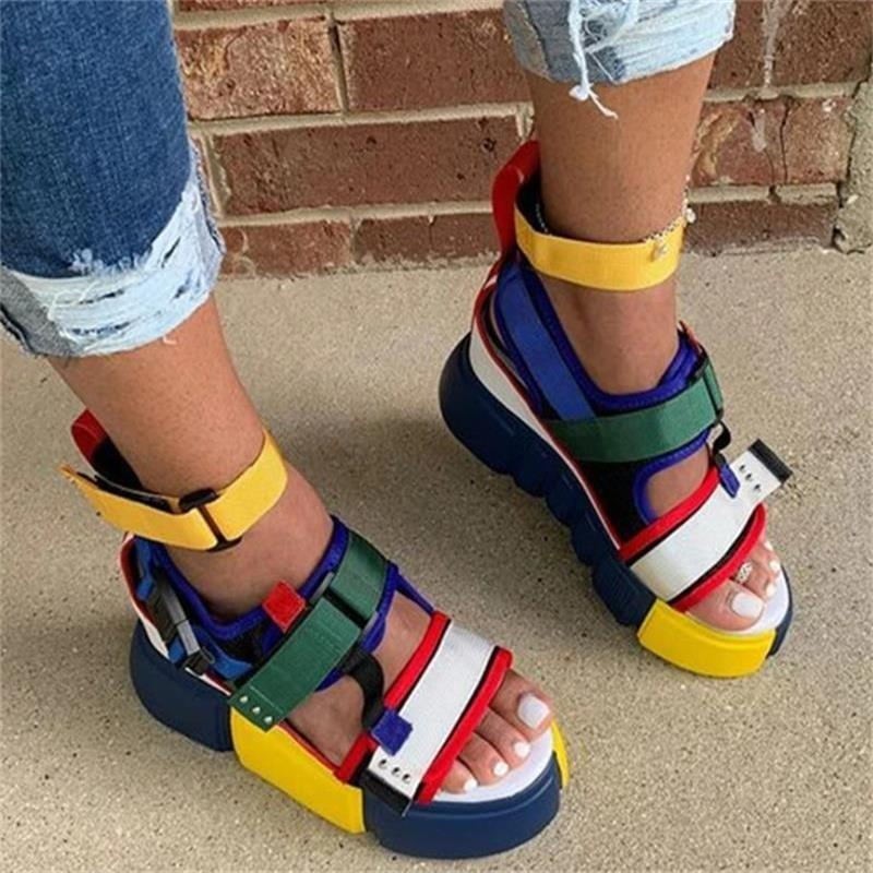 Fashion Hot sale fashion Thick Sole Flat Shoes High Platform Women's Sandals