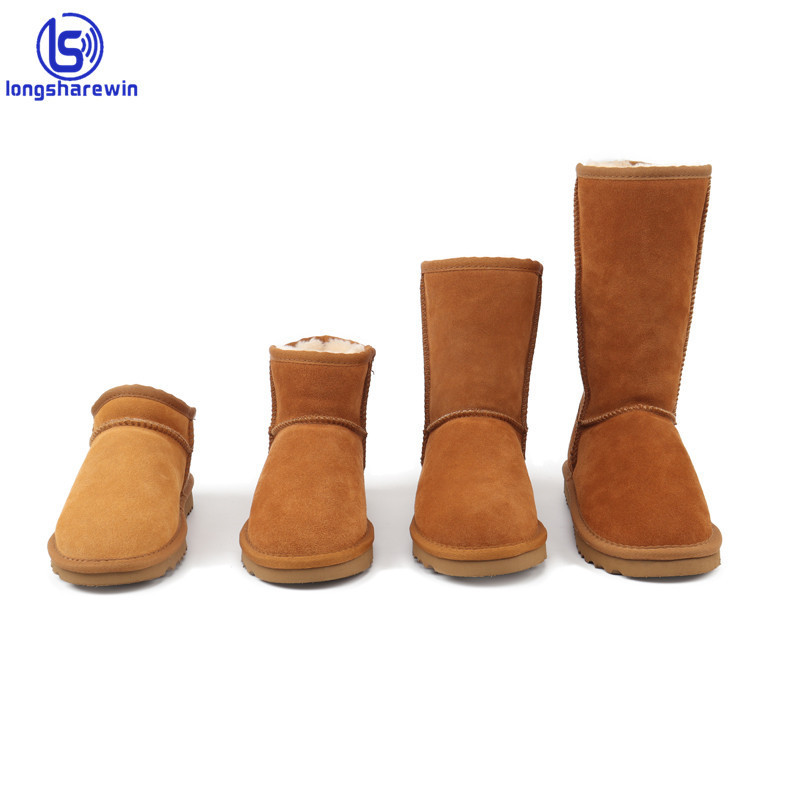 Wholesale Australian Sheepskin Fur Genuine Leather  Bow Winter Snow Boots Shoes For Women