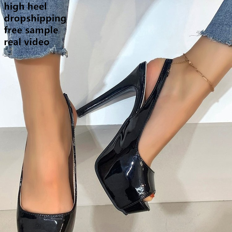 Free sample Fashion Pencil High Heel Ladies Transparent Platform Heels Women Shoes OEM Women Fashion Sandals