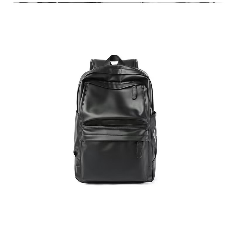 Fashion New Student Waterproof Backpack Laptop School Bag Durable Pu Leather Backpack for Men