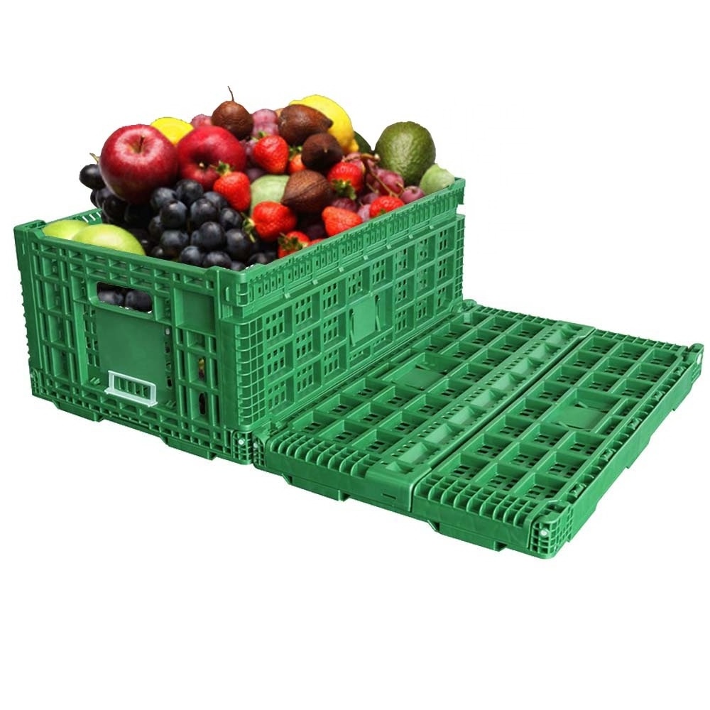 Longshenghe Plastic Transport Crates Collapsible Folding Moving Box Plastic Pallet Recycling Container For Vegetable